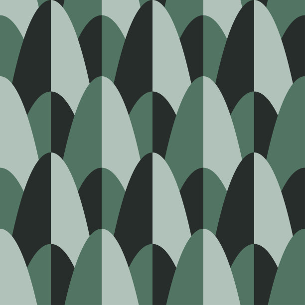 在绿色背景上重复几何山纹理的矢量图案。简单抽象的景观壁纸设计。装饰3d时尚纺织品。素材图片