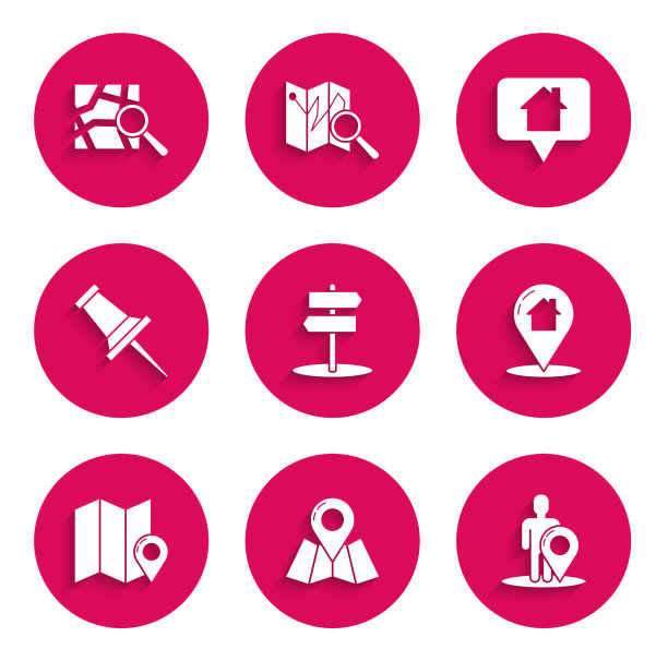 设置道路交通标志折叠地图与位置图片下载