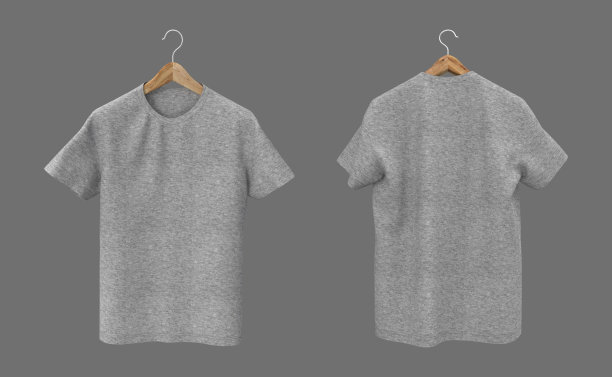 男士短袖t恤前模型，和后视图图片下载
