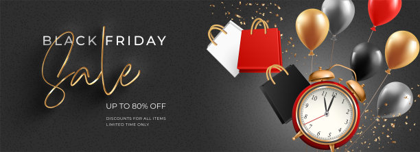 黑色星期五销售网页横幅模板图片下载