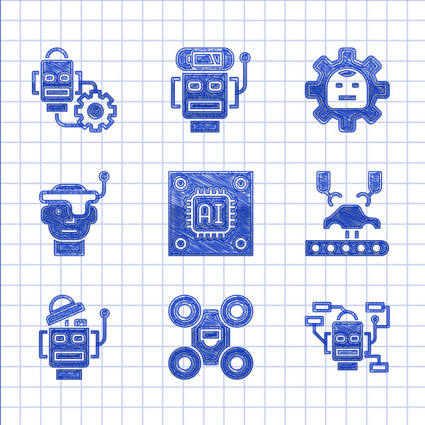 设置处理器与微电路CPU无人机机器人图片下载