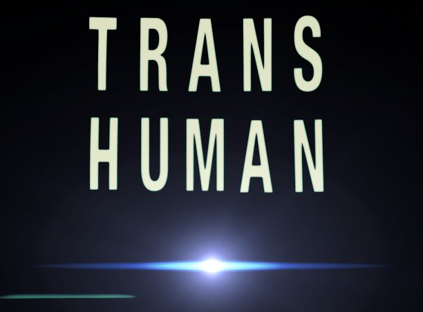 数字风格背景与字Transhuman图片下载