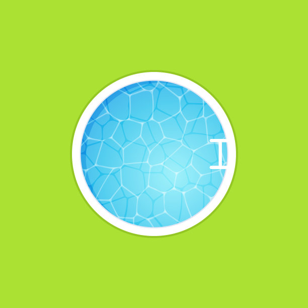 圆形泳池俯视图图片下载