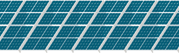 太阳能电池板全景。矢量图形图片下载
