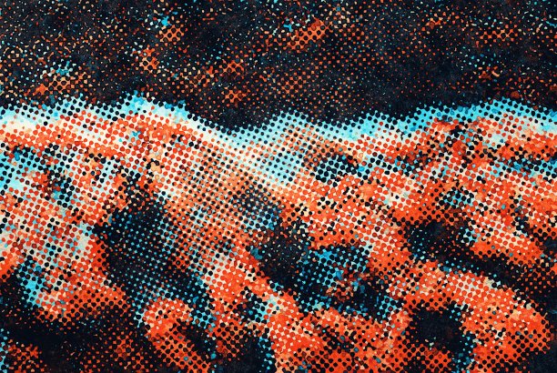 波普艺术半色调风格水彩背景图片下载