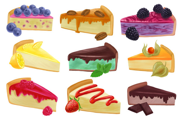 画奶酪蛋糕图片下载