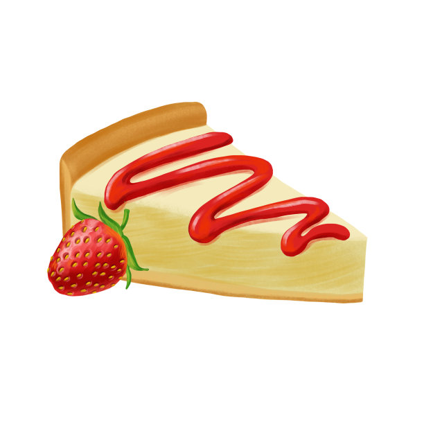 画一块奶酪蛋糕图片下载