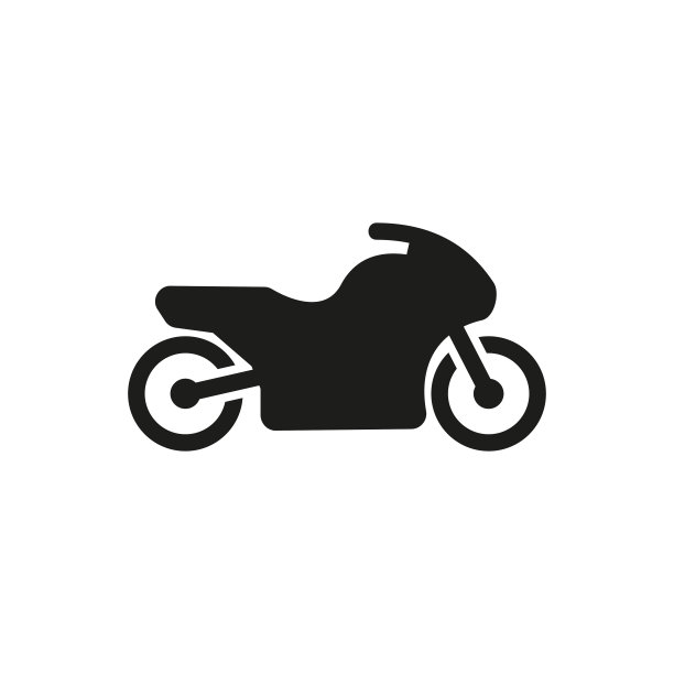 摩托车图标在黑色按钮与白色滚动股票插图图片下载