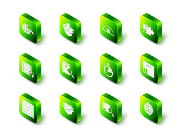 设置纸箱与交通标志飞机库图片下载