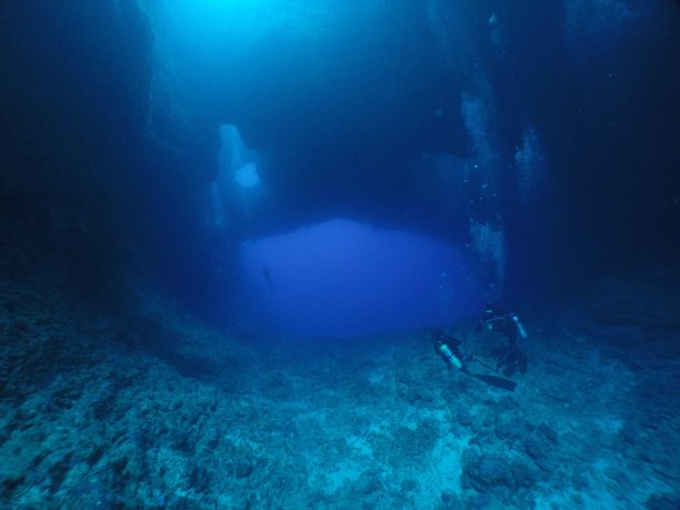 在帕劳的蓝洞潜水图片下载