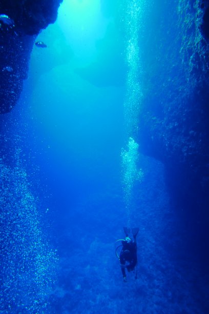 在帕劳的蓝洞潜水图片下载