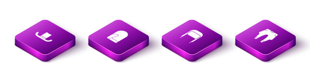 设置等距男子帽子圣诞手套冬天图片下载