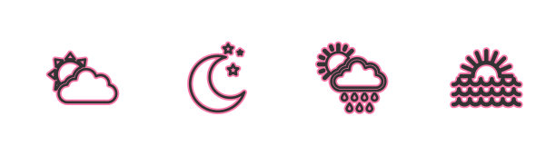 日落线晴云天云伴雨图片下载