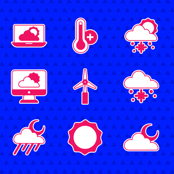集风机日月云雪雨图片下载