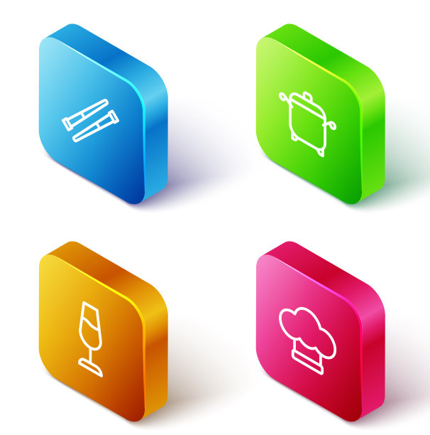 设置等距线食物筷子烹饪锅图片下载