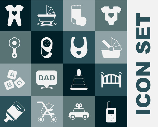 设置婴儿监视器，对讲机，婴儿床，摇篮床图片下载