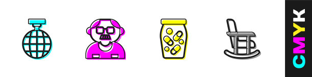 设置迪斯科球爷爷药瓶药丸图片下载