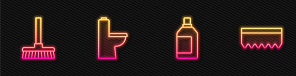 设置线瓶为清洗剂柄扫帚图片下载