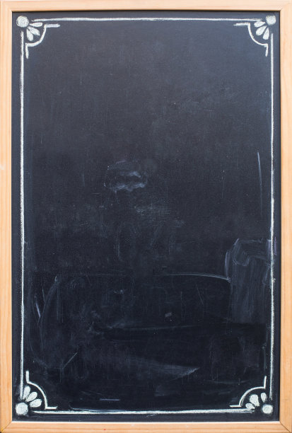 空黑板用粉笔画上装饰图片下载