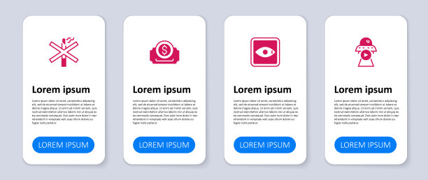 设置科幻小说，分级电影，电影票和禁止吸烟。业务信息模板。向量图片下载