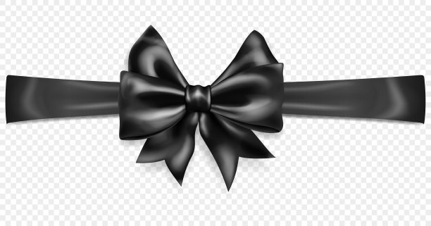 美丽的蝴蝶结与水平丝带图片下载