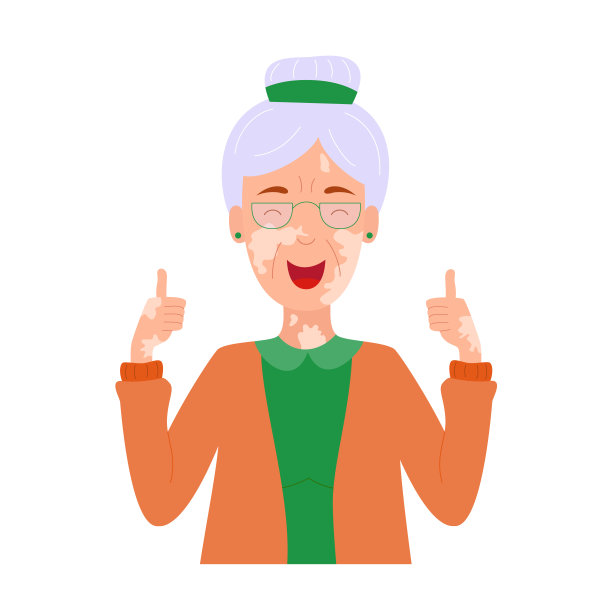 有白癜风的老太太图片下载