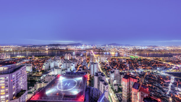 韩国首尔令人惊叹的城市风光。照片于2018年6月18日在韩国首尔拍摄图片下载