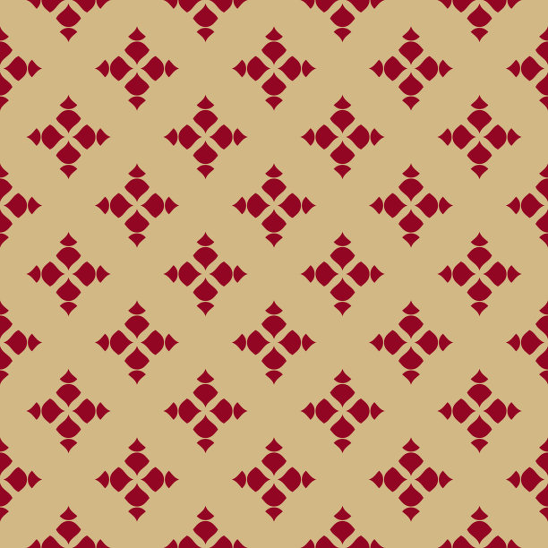 金色花卉几何无缝图案。金色与紫红色抽象点缀图片下载