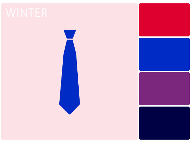 冬季男性颜色表与颜色分析类型诊断图片下载
