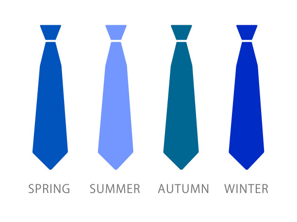 与蓝色领带相比，男性的颜色分析基于类型图片下载