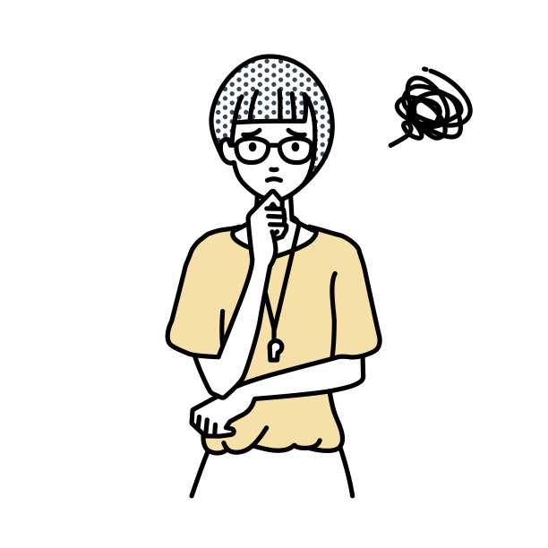 一个用手指托着下巴站起来有困难的女教师图片下载