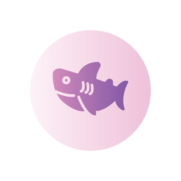 鲨鱼梯度图标图片下载