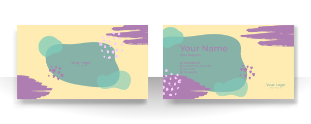 名片设计以裸色香槟色柔和柔和的棕色有机优雅图案。现代概念用液体、斑点、笔、花、叶、线、美装饰艺术。矢量图图片下载