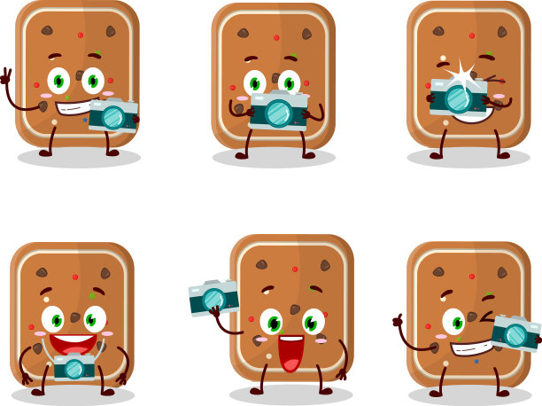 摄影师专业表情符号与姜饼图片下载