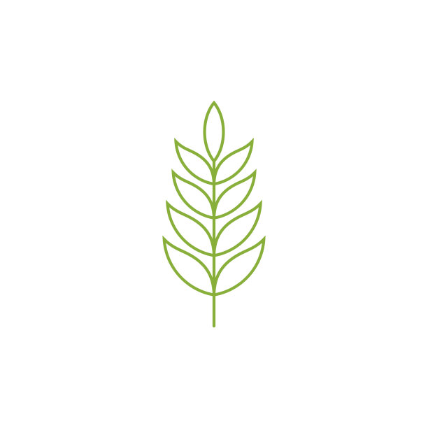 自然叶子标志，矢量设计模板图片下载