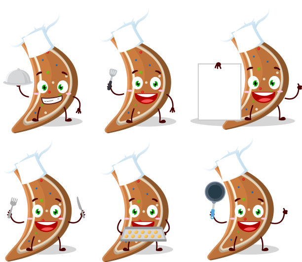 卡通人物的姜饼月亮图片下载