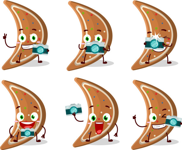 摄影师专业表情符号与姜饼图片下载