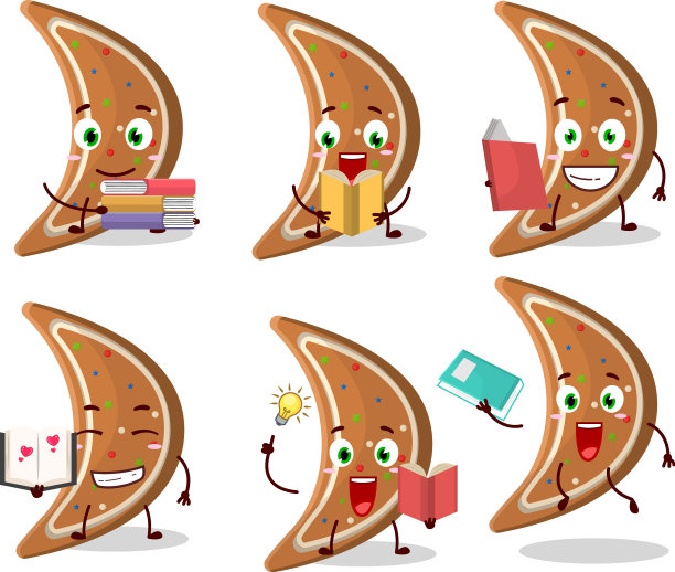 一张姜饼月亮卡通人物的图片图片下载