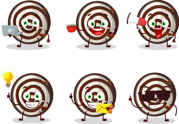 用卡通人物切片蛋糕肉桂卷图片下载