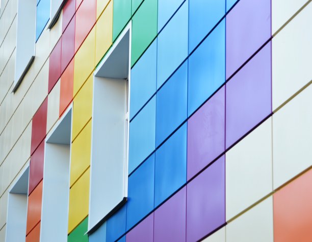 彩色的建筑立面图片下载