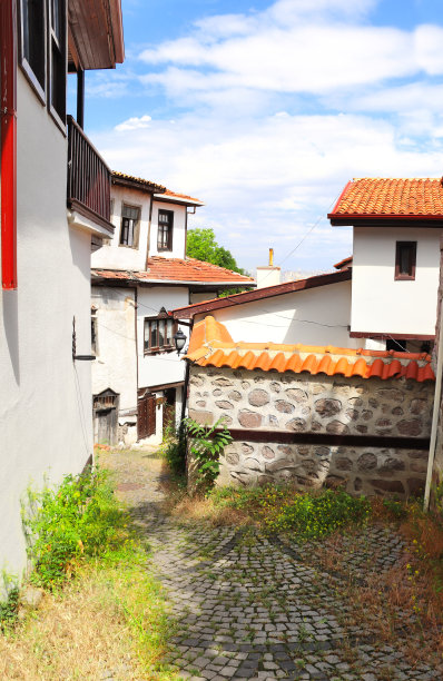 土耳其安卡拉Kaleici老城的中世纪房屋图片下载