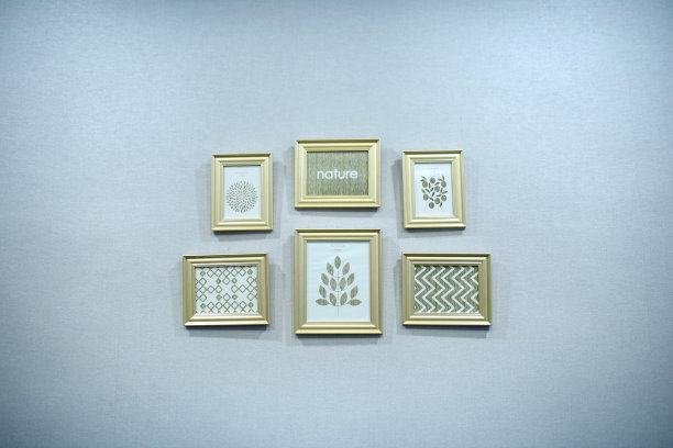 墙上的方形框架铺设设计图片下载