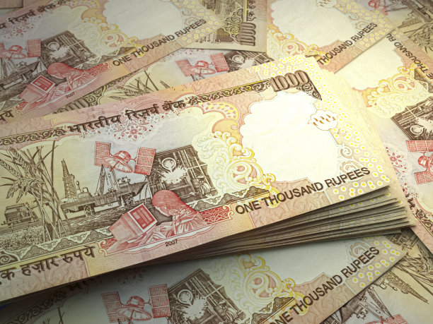 印度的钞票。Indianrupee账单。1000印度卢比卢比。商业、金融背景。图片下载
