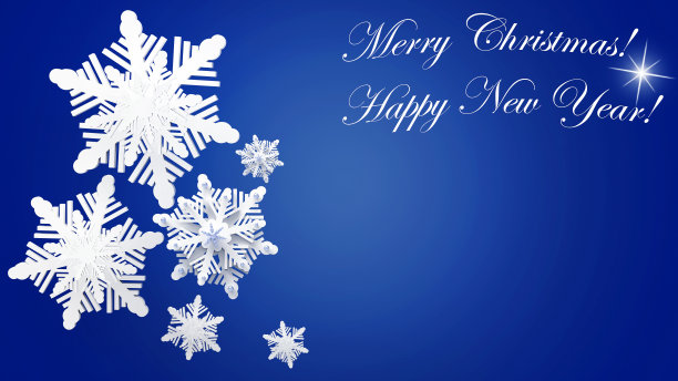 圣诞节和新年的背景特写。蓝色的雪花上点缀着珍珠。3D插图，横幅，复制空间。用作贺卡、请帖、海报或任何设计装饰。几何形状，很适合你的设计。图片下载