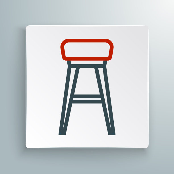 线椅子图标孤立在白色背景图片下载