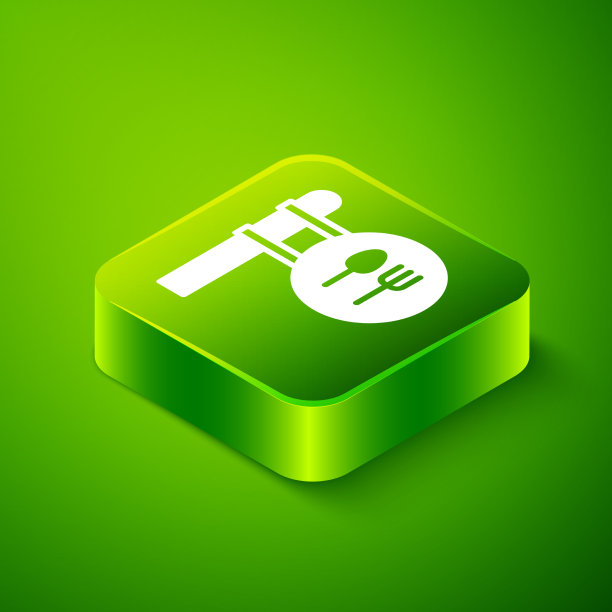 等距咖啡馆和餐厅位置图标图片下载