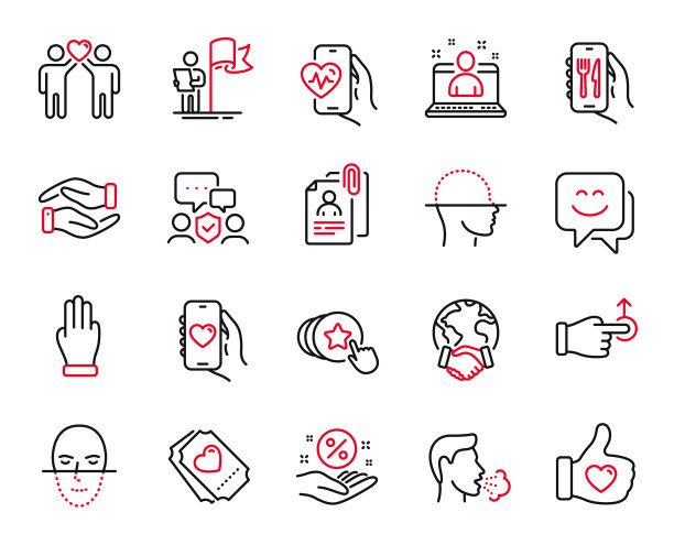 一组与有氧运动相关的人物图标图片下载