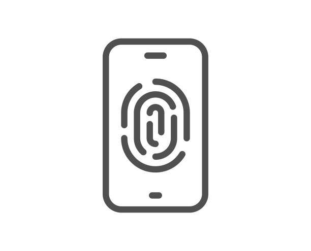 指纹线图标指纹扫描标志图片下载