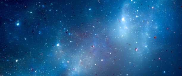 蓝色发光的星云抽象背景图片下载