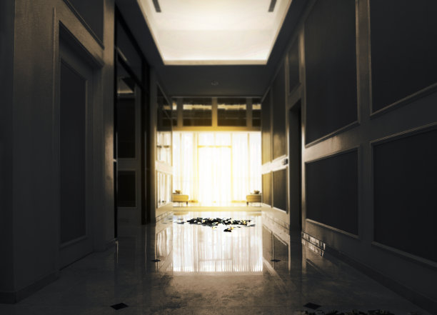 房子入口大厅内部的空走廊图片下载